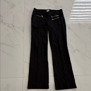 Cache Black Trousers with Gold Accents